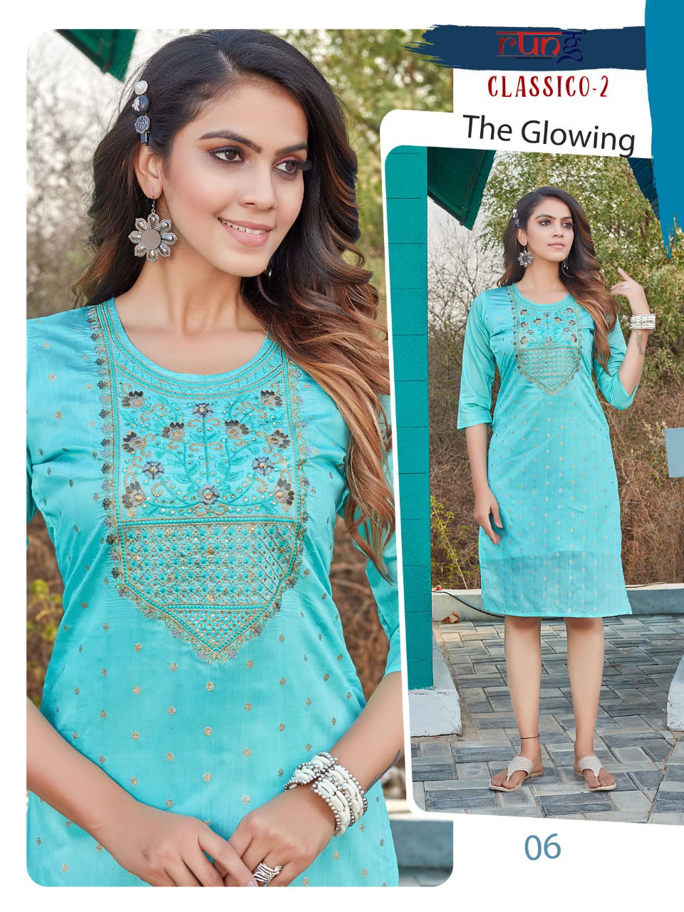Rung Classico 2 New Fancy Wear Designer Kurti Collection